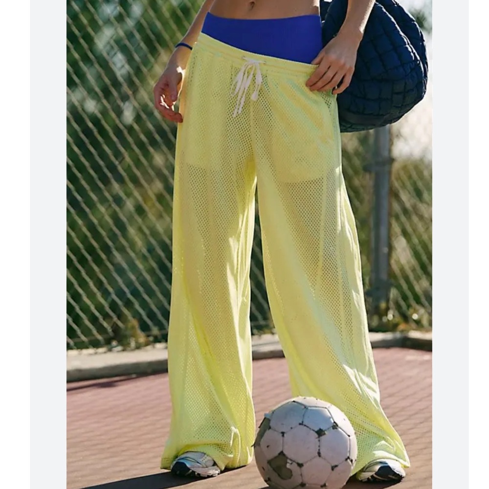 Free People FP Movement Overtime Mesh Oversized Track Basketball Pants - Picture 5 of 6